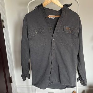 Vintage Carhartt Gray Oversized Work Shirt